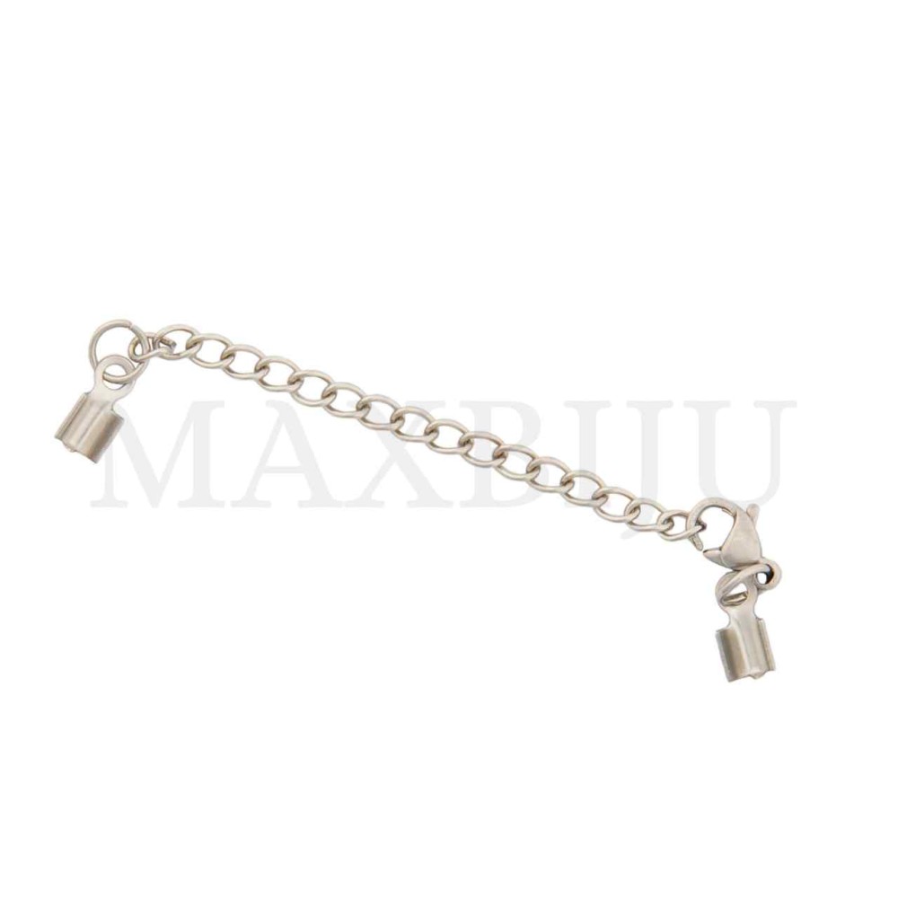 Steel Lobster Clasps with Crimp Ends for 2.5mm Cord