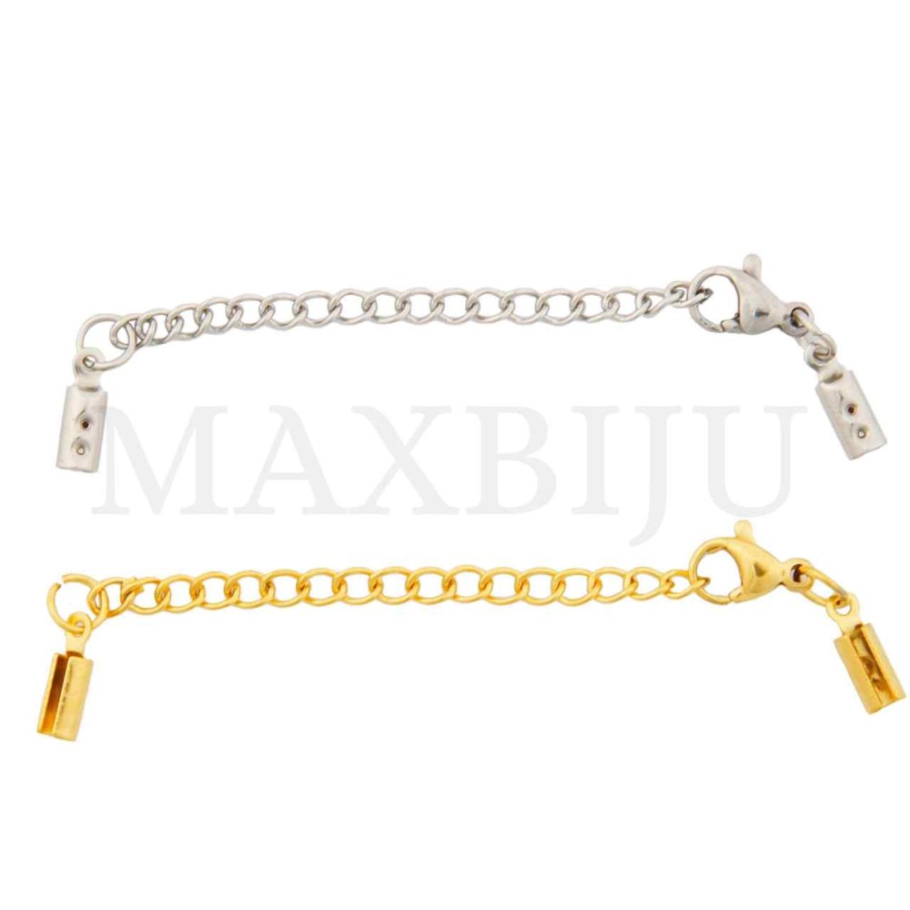 Steel Lobster Clasps with Crimp Ends for 2.5mm Cord