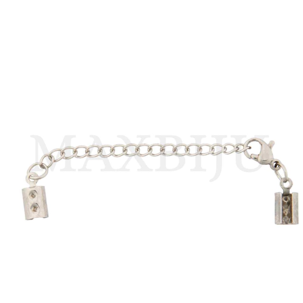 Steel Lobster Clasps with Crimp Ends for 4.0mm Cord