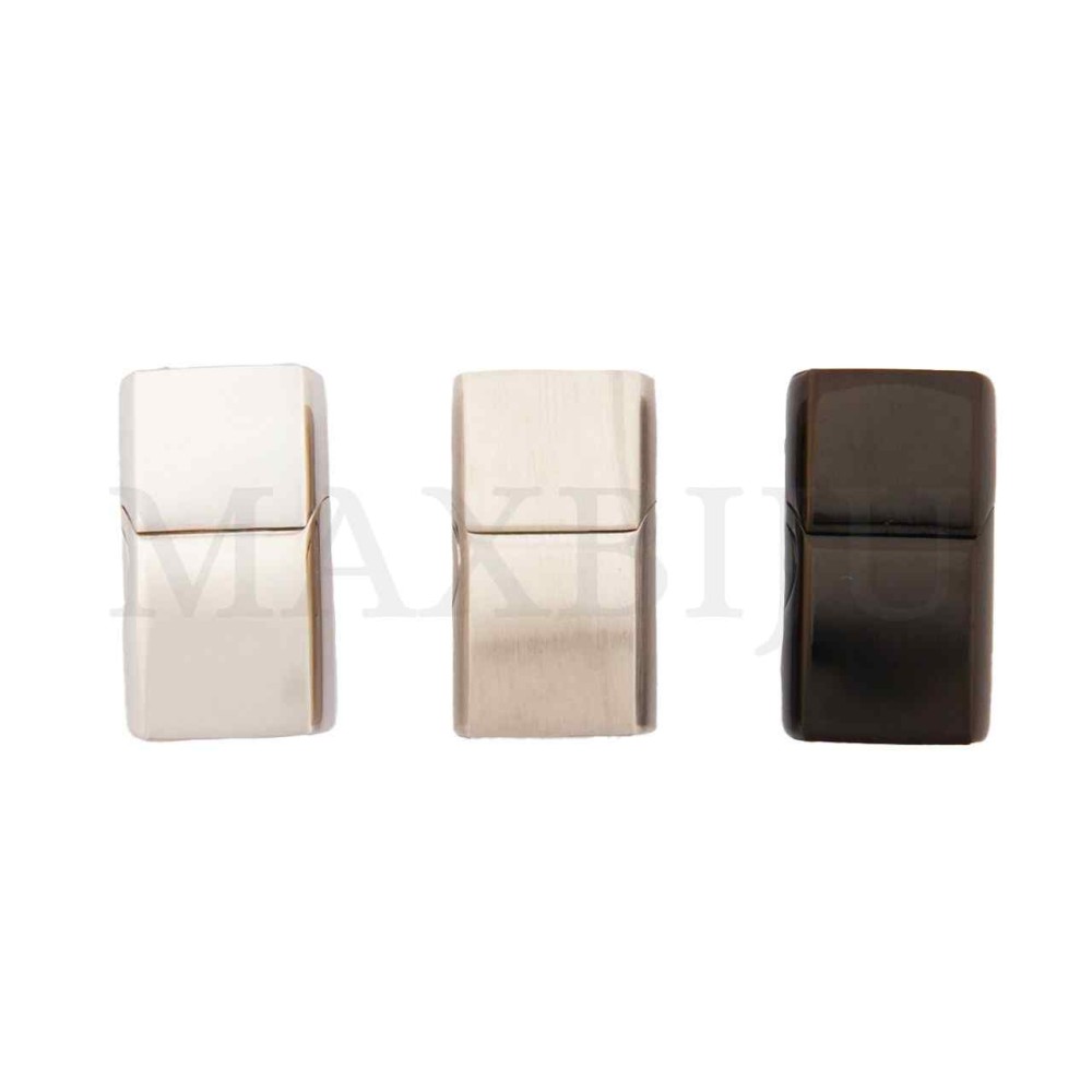 Steel Leather Cord Magnetic Clasps 11x6mm