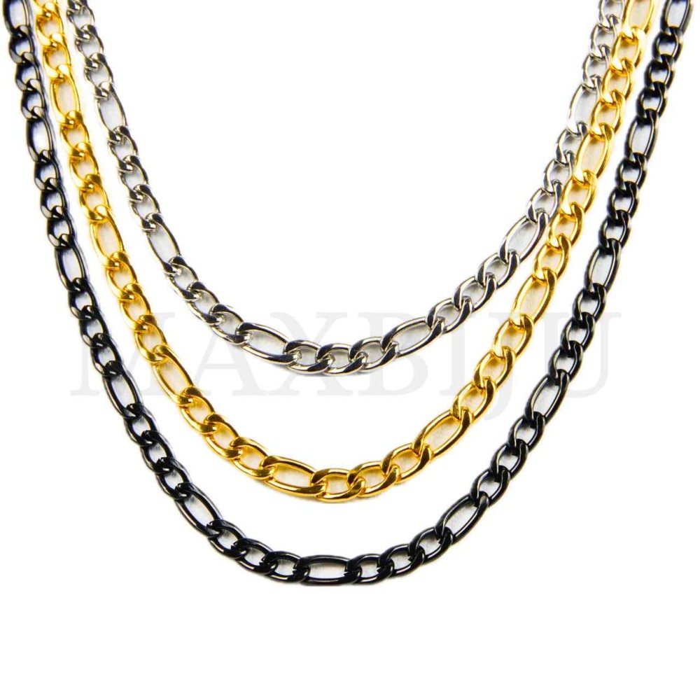 1.2mm NK 3:1 Steel Figaro Links Chain (60mm)