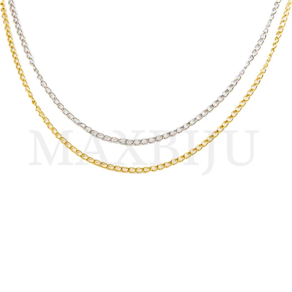 0.4mm Steel Flat Oval Plate Links Chain (45mm)