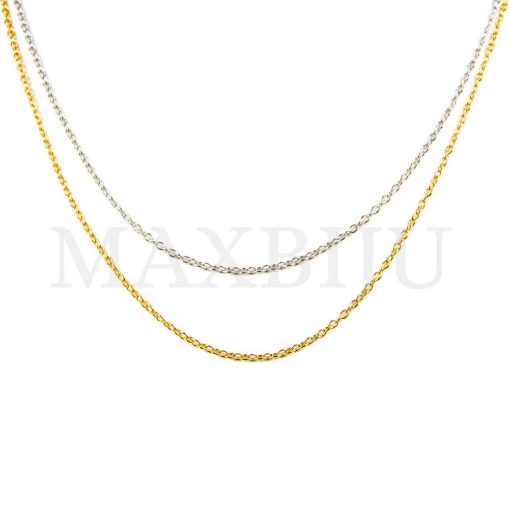 0.4mm Steel Oval Links Chain (45mm) - 12 pieces