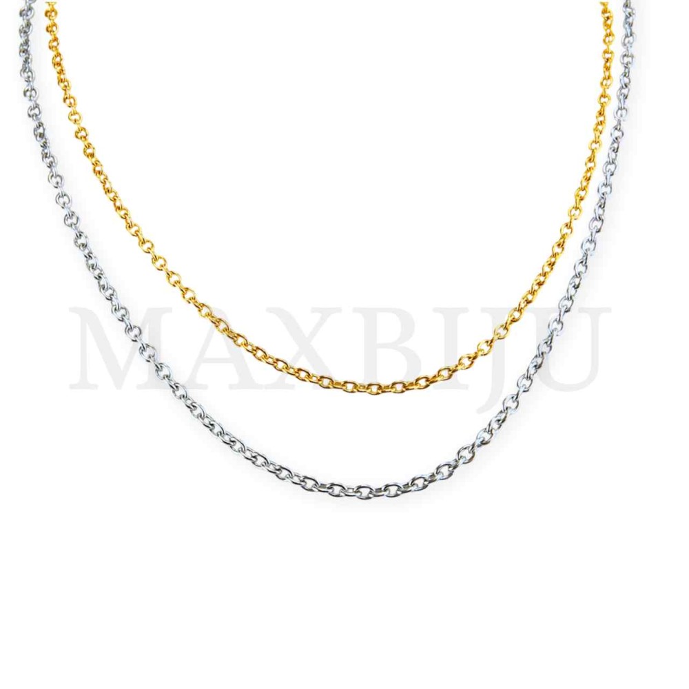 0.8mm Steel Oval Links Chain (45mm) - 12 pieces