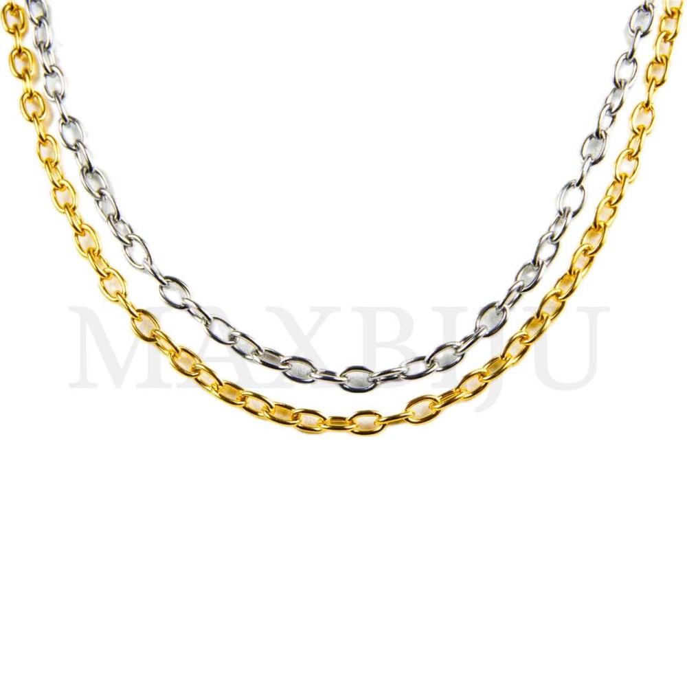 1.0mm Steel Oval Links Chain (45mm) - 12 pieces