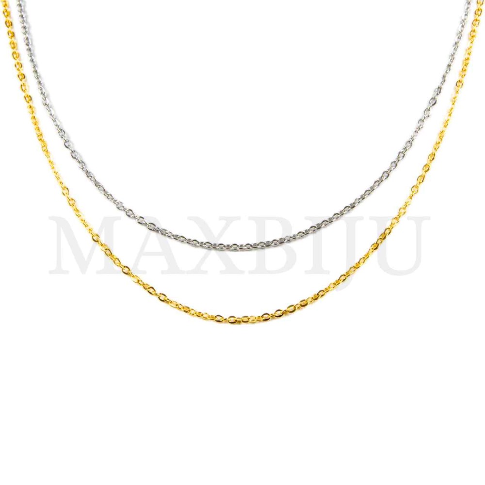 0.4mm Steel Cable Chain (45mm) - 12 pieces