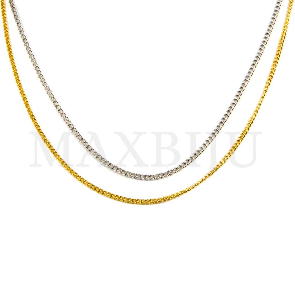 0.5mm Steel Oval Links Rope Chain (45mm) - 12 pieces