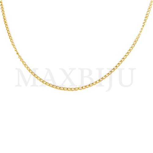 0.4mm Steel Flat Oval Plate Links Chain (45mm) - 12 pieces