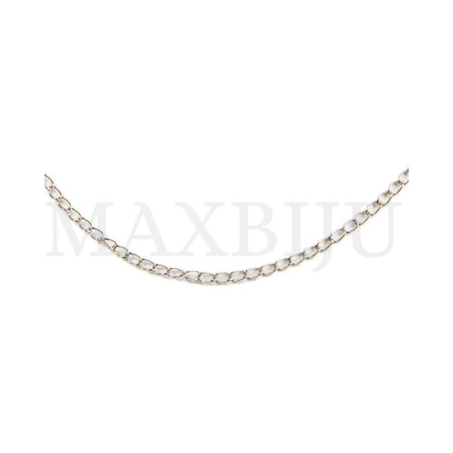 0.4mm Steel Flat Oval Plate Links Chain (45mm) - 12 pieces
