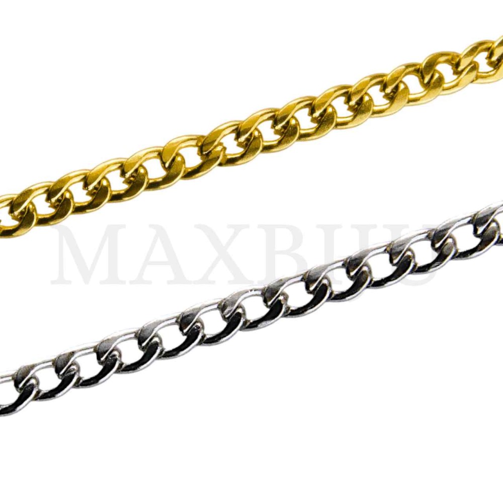 0.8mm NK 1:1 Steel Figaro Links Chain - Coil