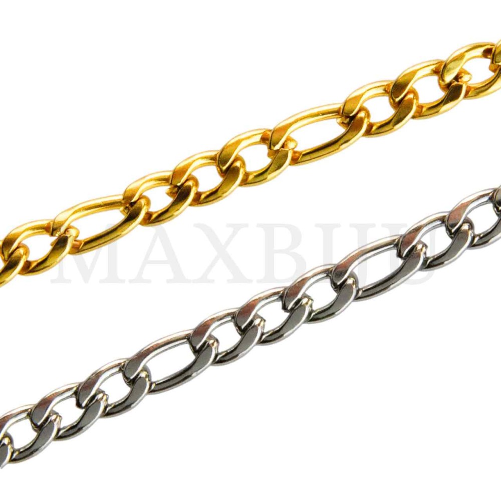 2.0mm NK 3:1 Steel Figaro Links Chain - Coil