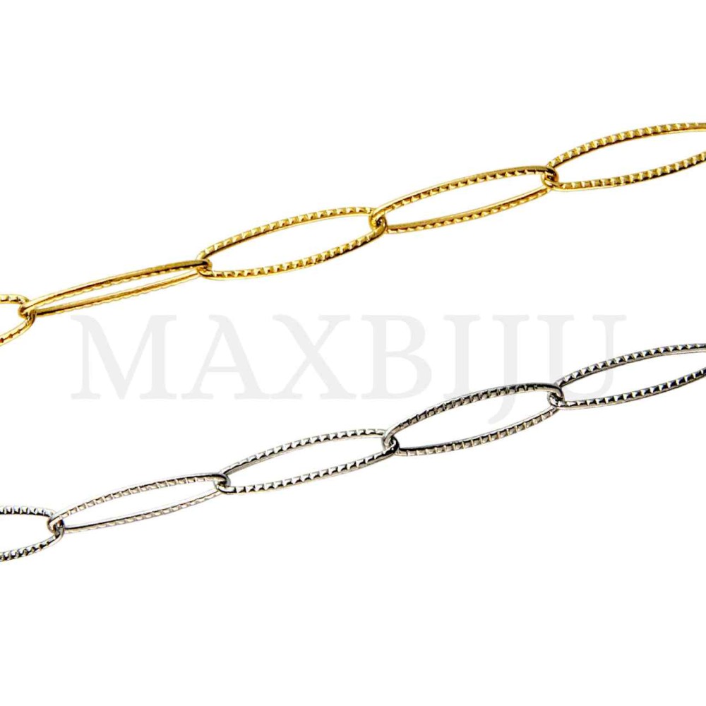 Stainless Steel Long Oval in Relief 6x21mm - Coil