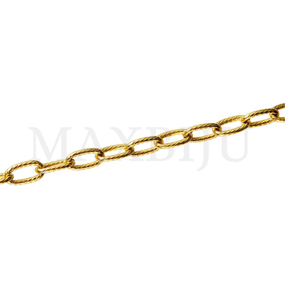 1.2mm Stainless Steel Textured Cable O Shape Chain - Coil