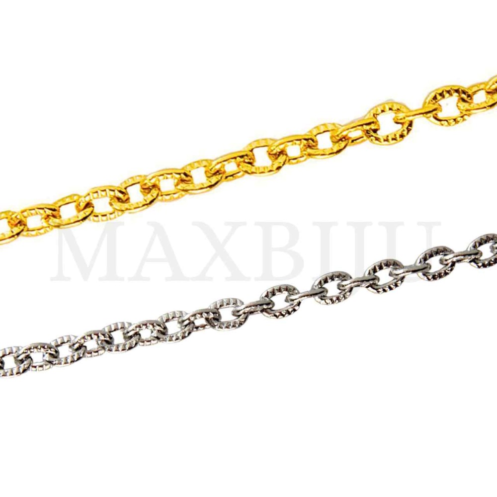 0.8mm Steel Crimped Oval Links Chain - Coil