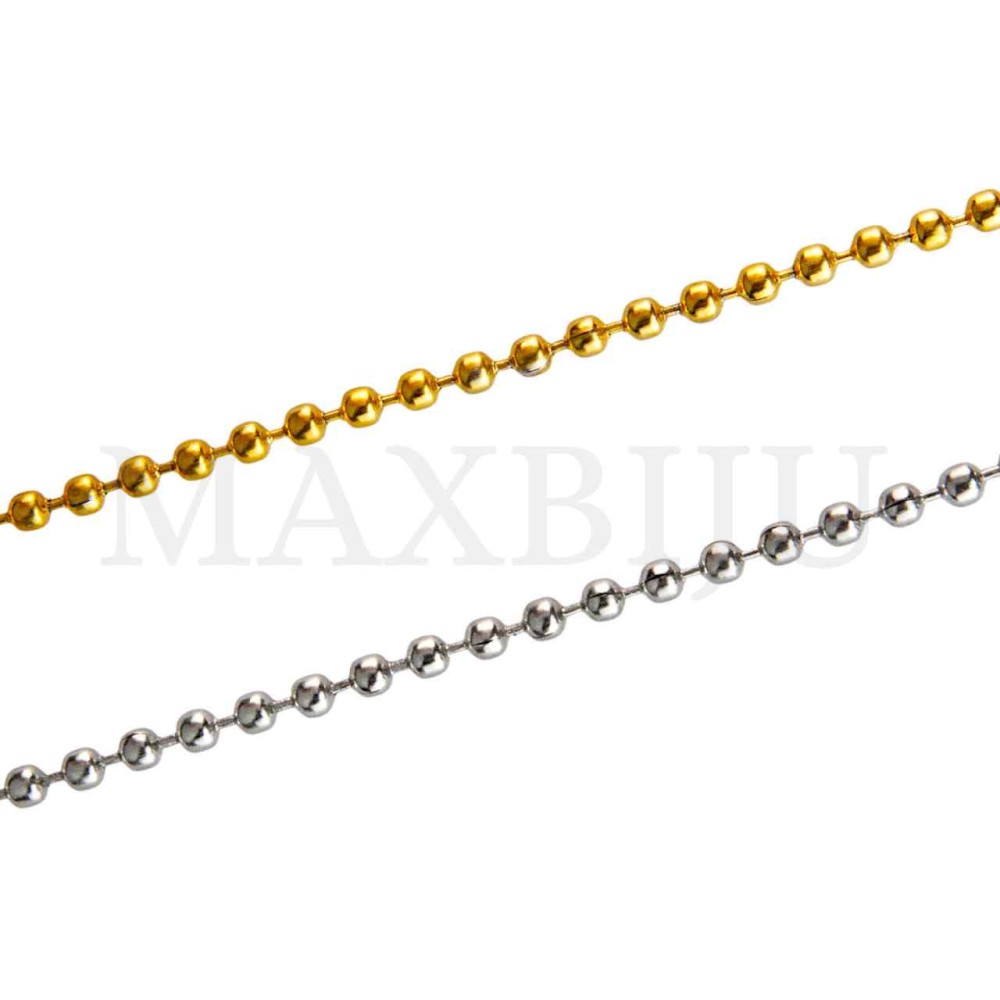 2.4mm Stainless Steel Ball Bead Chain - Coil