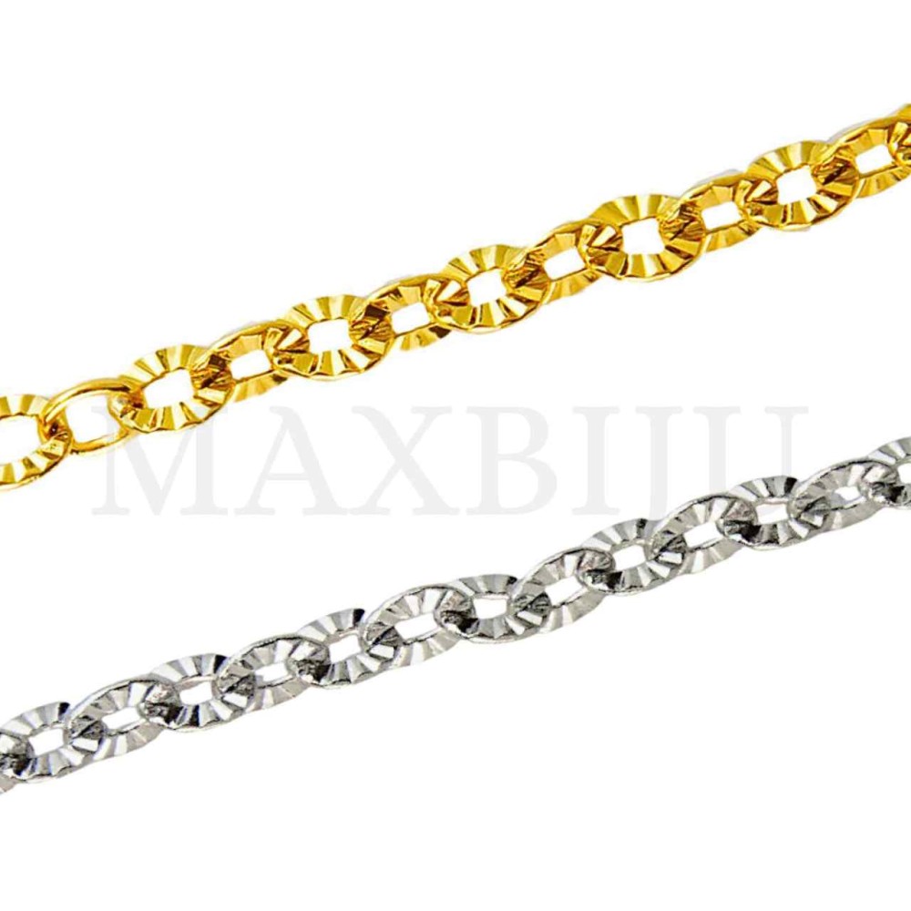 0.8mm Stainless Steel Crimped Oval Link Chain - Coil