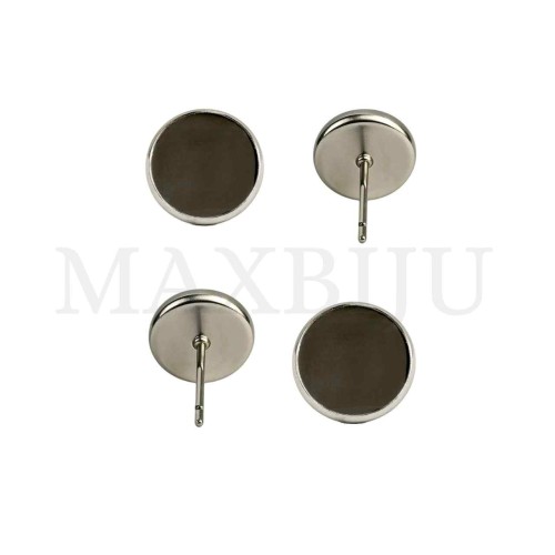 Steel Earring Base for Cabochon 10mm