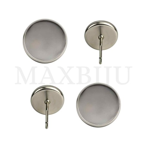 Steel Earring Base for Cabochon 12mm