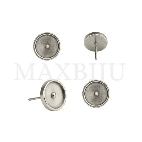 Steel Earring Base for Cabochon 8mm