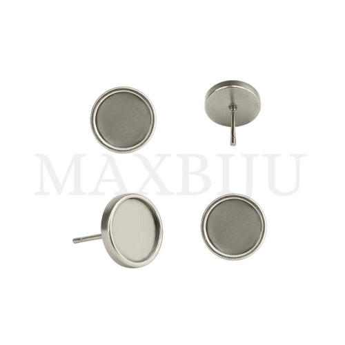 Steel Earring Base for Cabochon 10mm