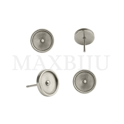 Steel Earring Base for Cabochon 12mm