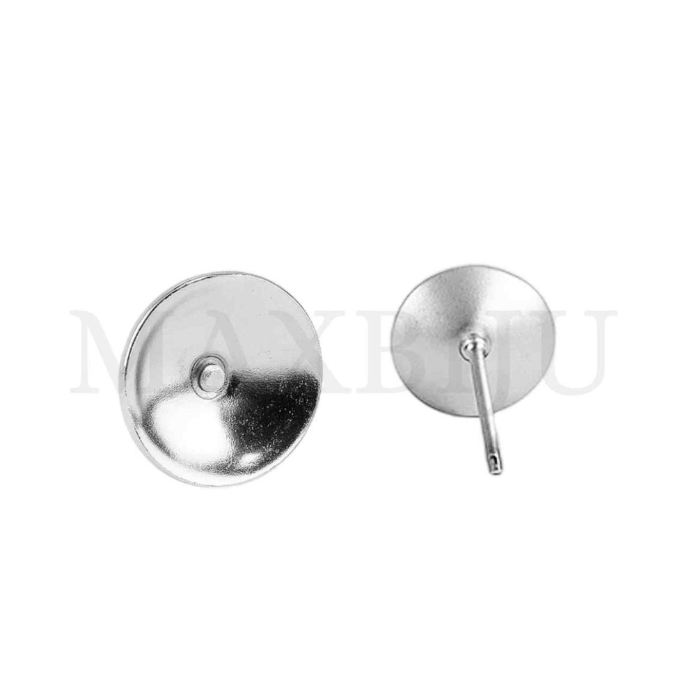 Steel Earring Base for Crystal Cabochon 6mm