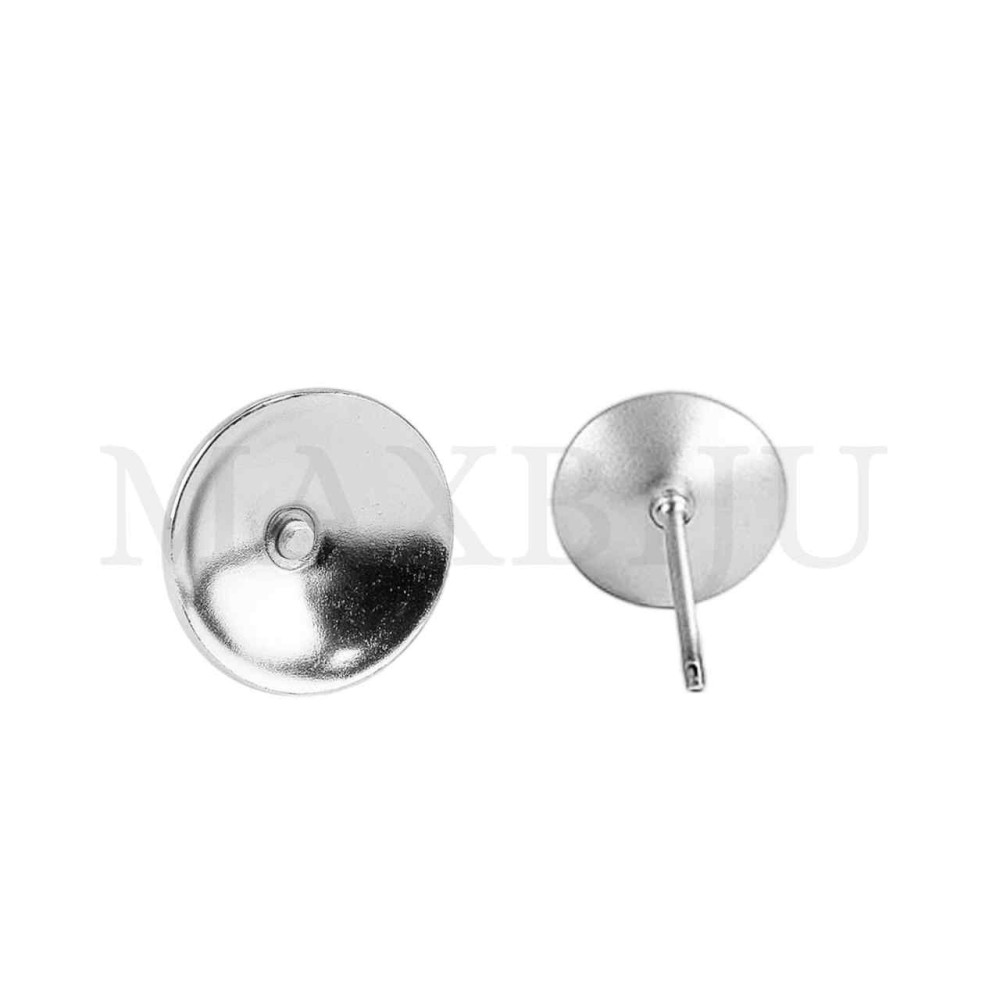 Steel Earring Base for Crystal Cabochon 8mm