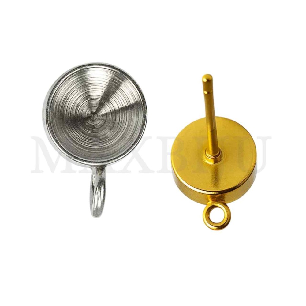 Steel Earring Base for Crystals 6mm