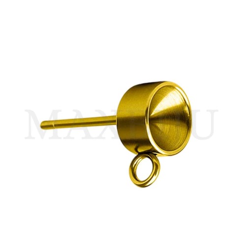 Steel Earring Base for Crystals 6mm