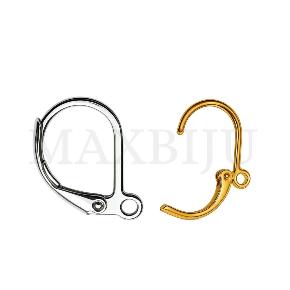 Steel Hoop Earring Base 14.5x10mm