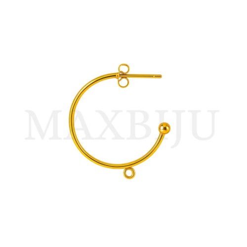 Steel Half Hoop Earring Base 25mm