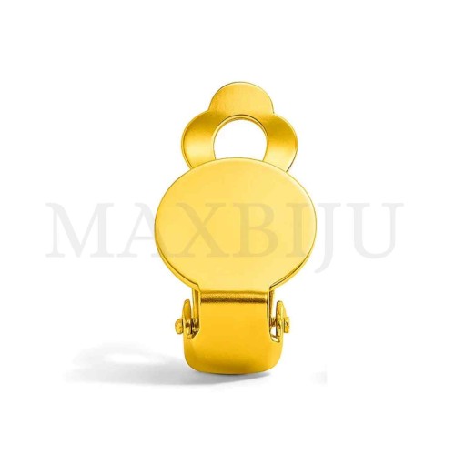 Steel Round Cabochon Ear Clip 10mm