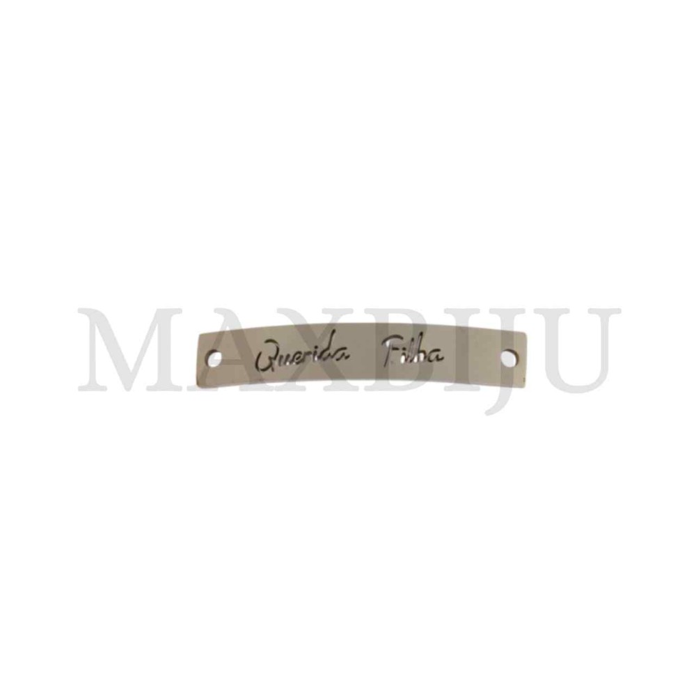 Stainless Steel "Querida Filha" Curved Spacer 34x6mm