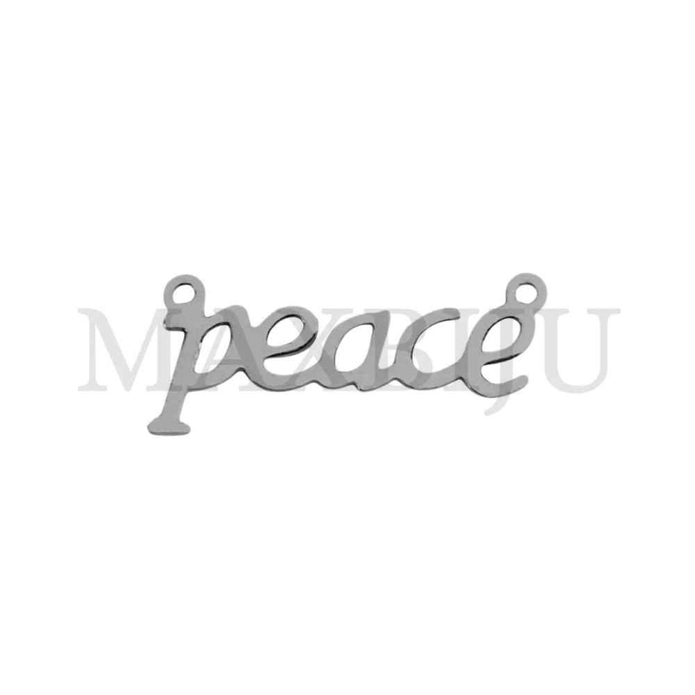 Stainless Steel "peace" Spacer 26x11mm.