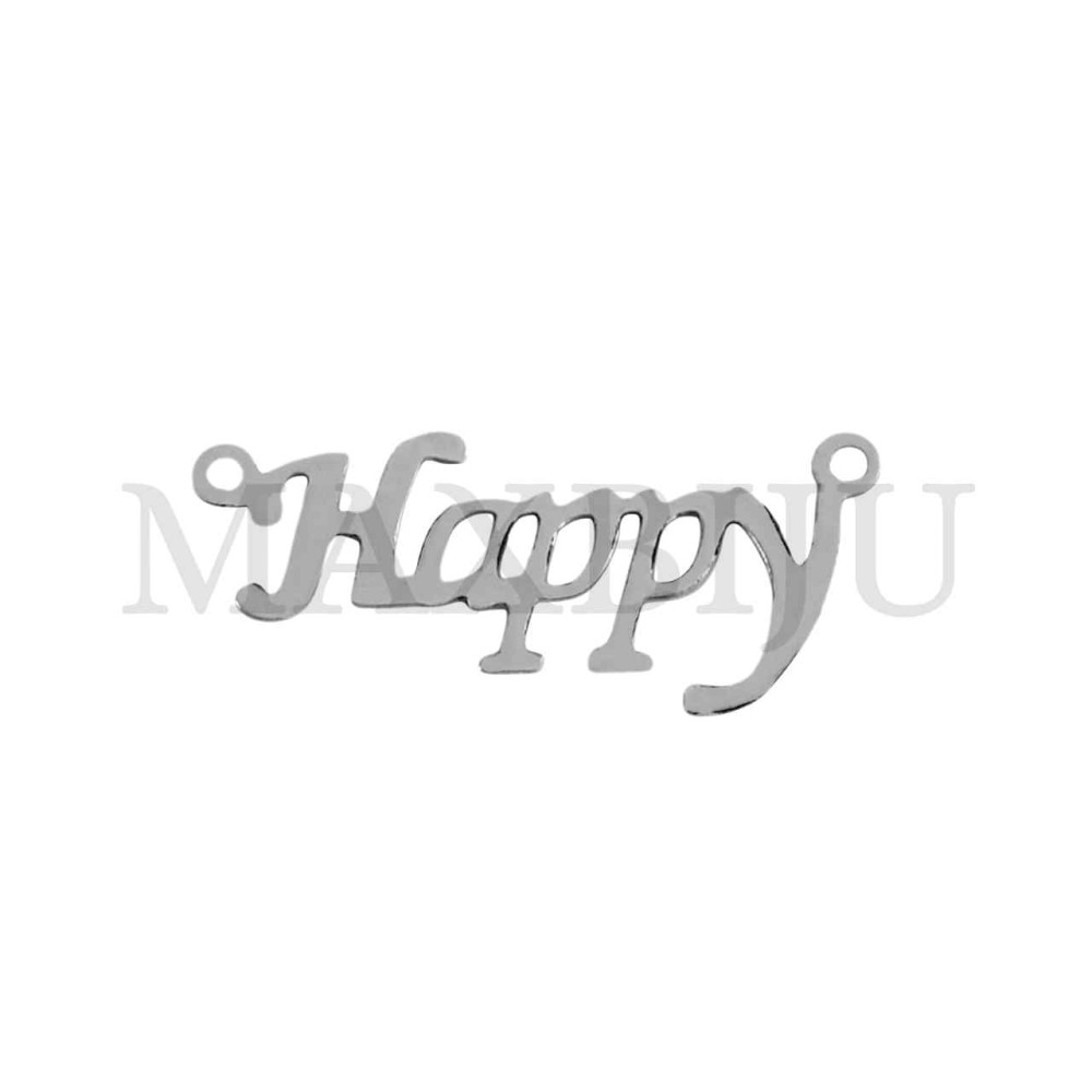 Stainless Steel "Happy" Spacer 27x12mm