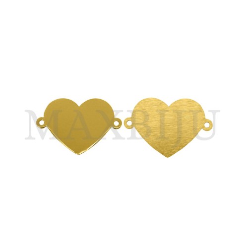 Stainless Steel Heart-Shaped Spacer 30x20mm.