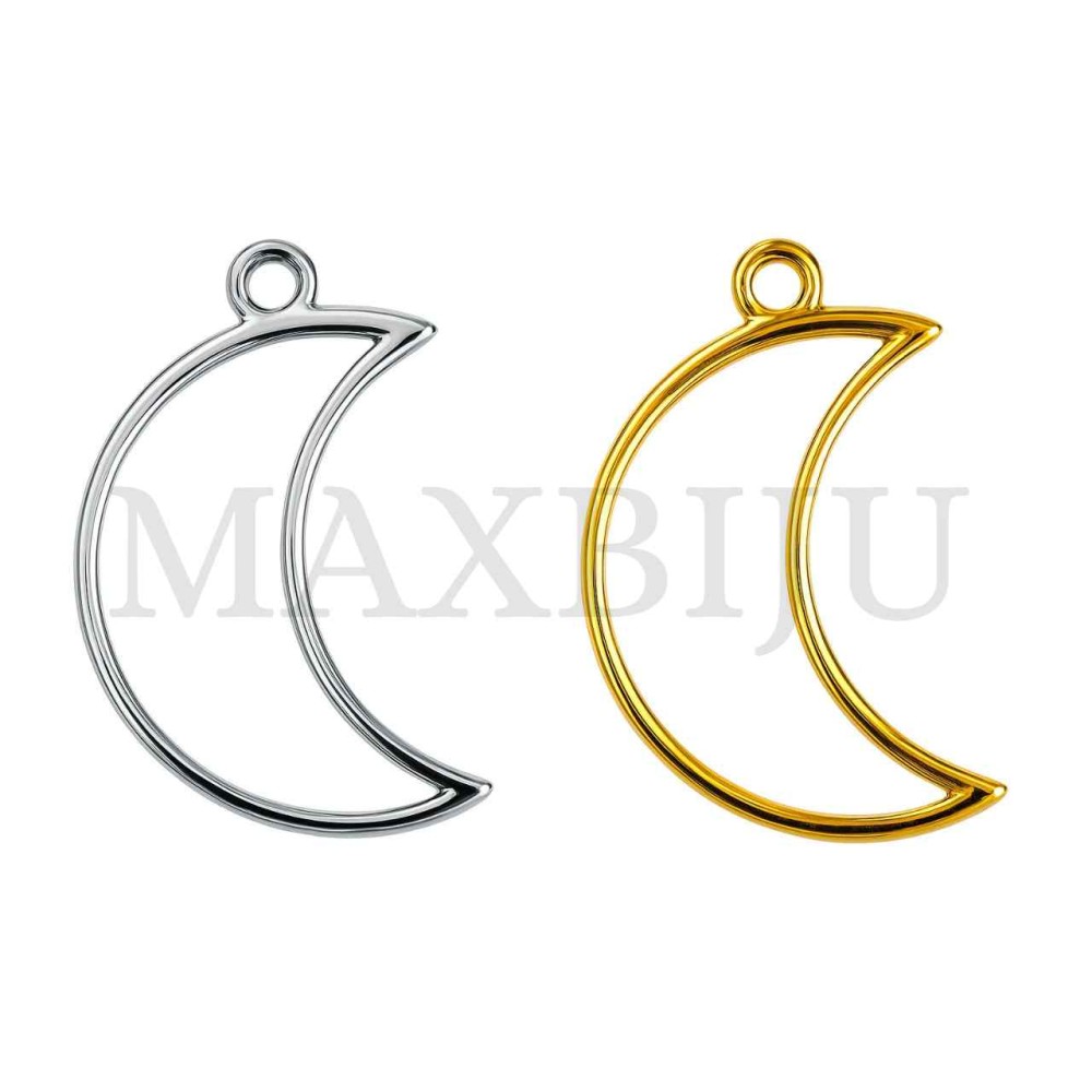 Stainless Steel Moon Pendant Accessory