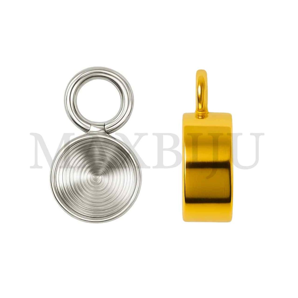 Steel Pendant Base for Crystals 4mm