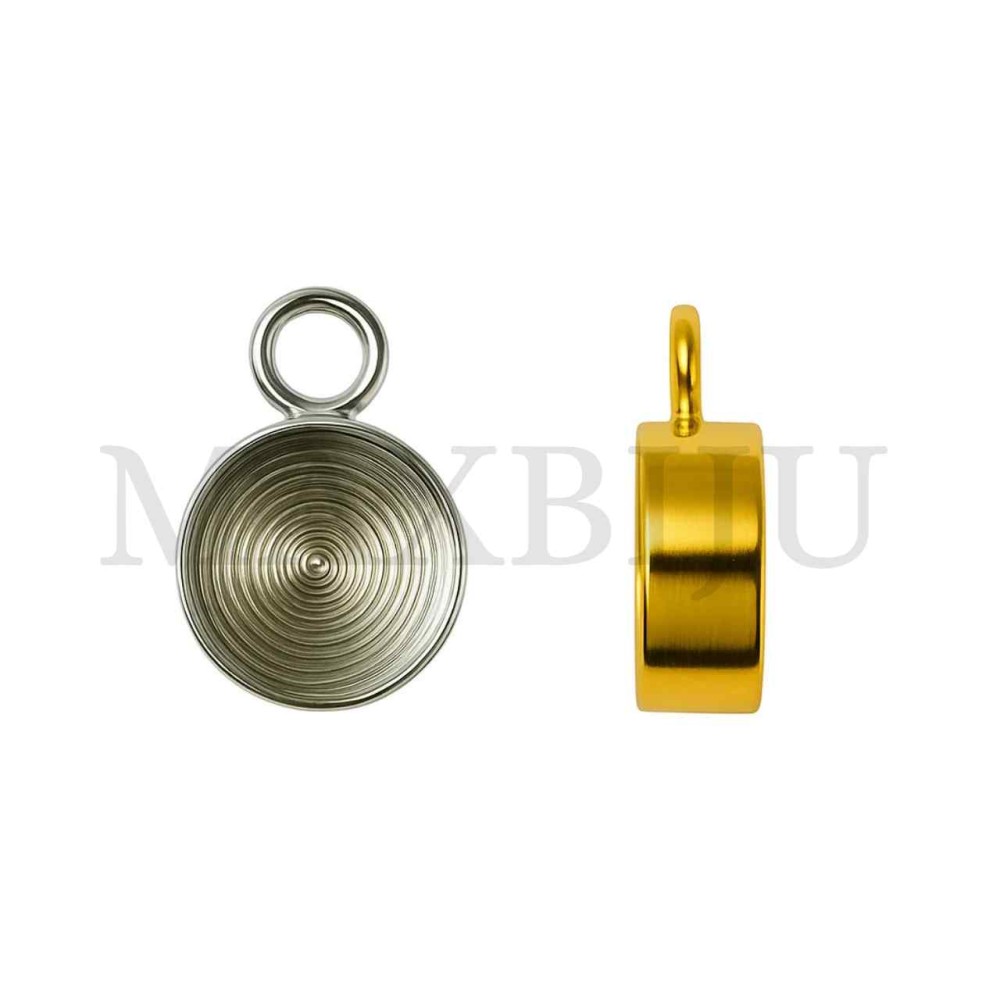 Steel Pendant Base for Crystals 8mm