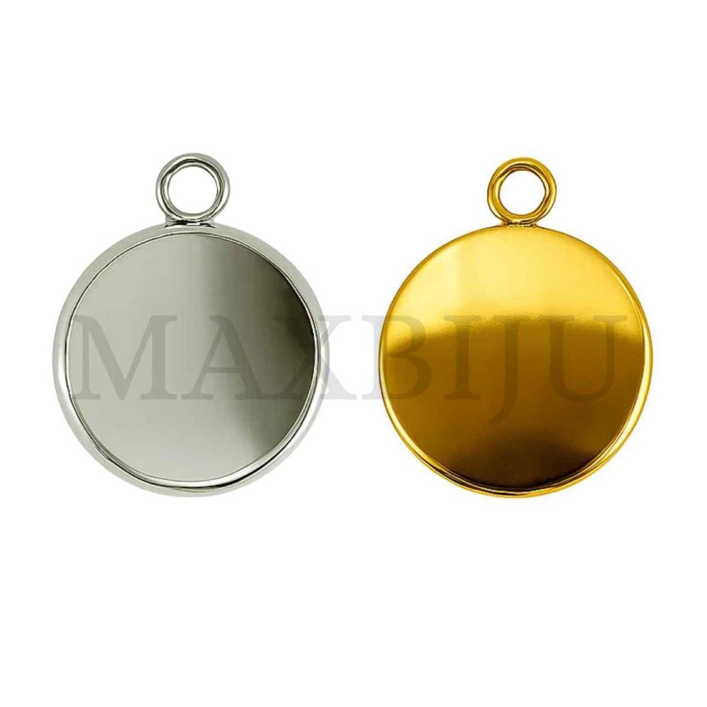 Steel Pendant Base for Cabochon 16mm
