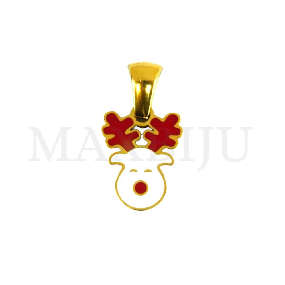 Stainless Steel Christmas Pendant 10x14mm