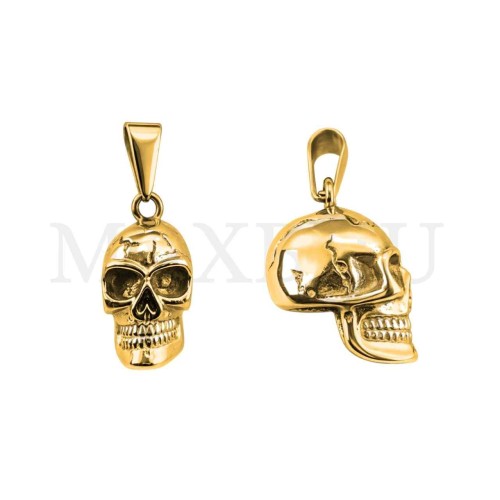 Stainless Steel Skull Pendant 10x20mm