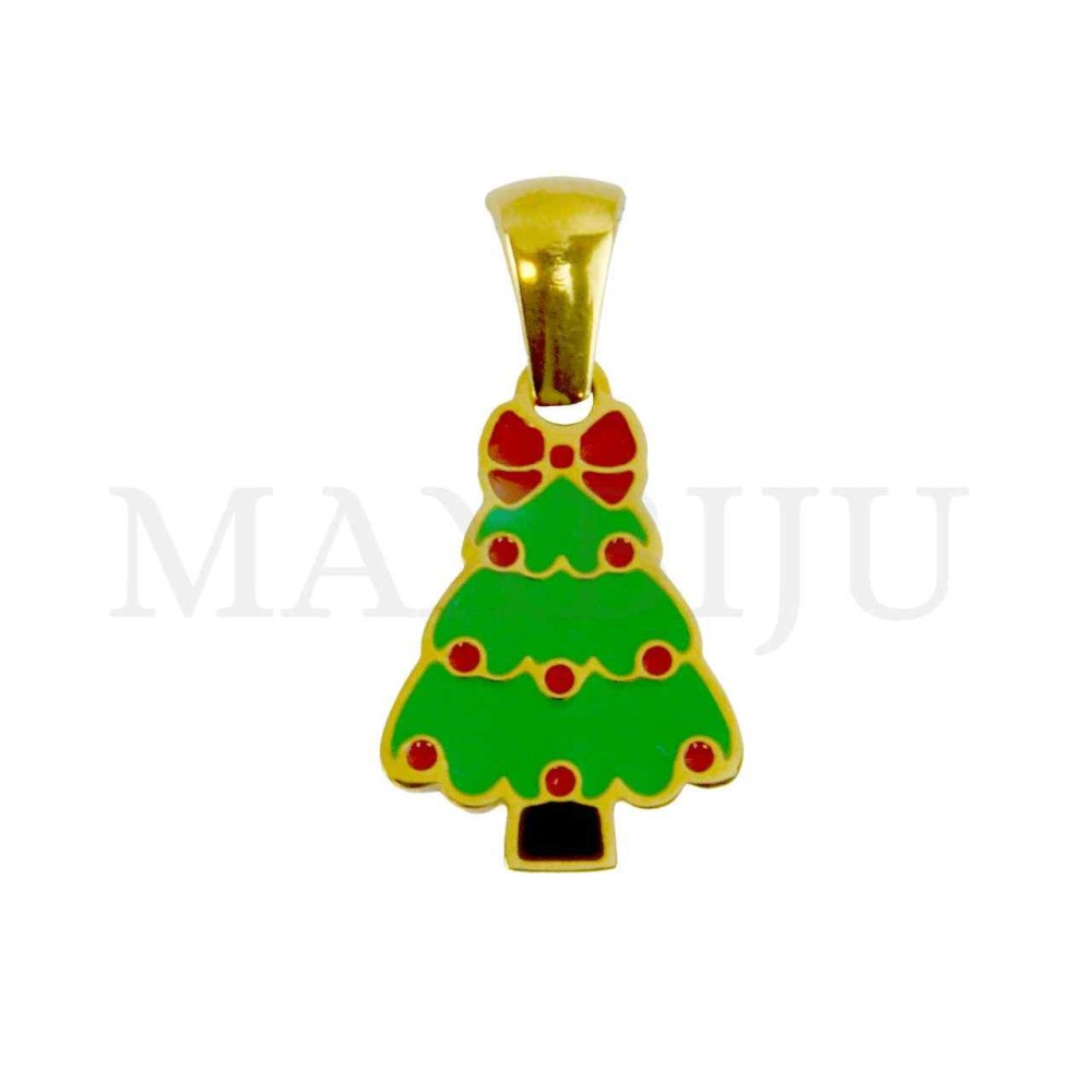 Stainless Steel Christmas Pendant 12x16mm