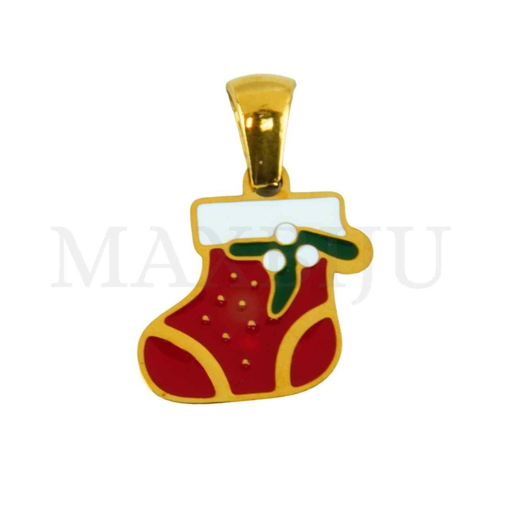 Stainless Steel Christmas Pendant 14x15mm