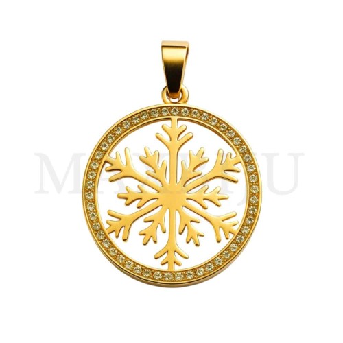 Stainless Steel Christmas Pendant 35mm