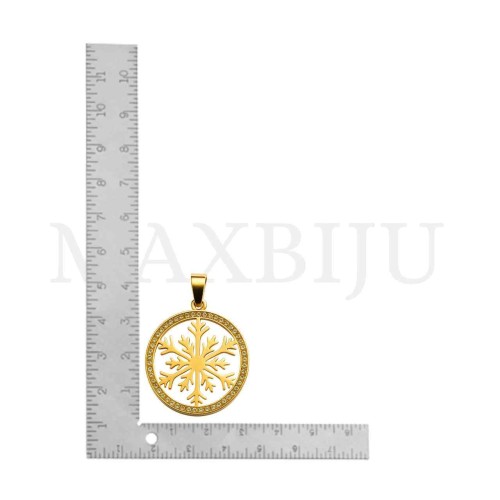 Stainless Steel Christmas Pendant 35mm