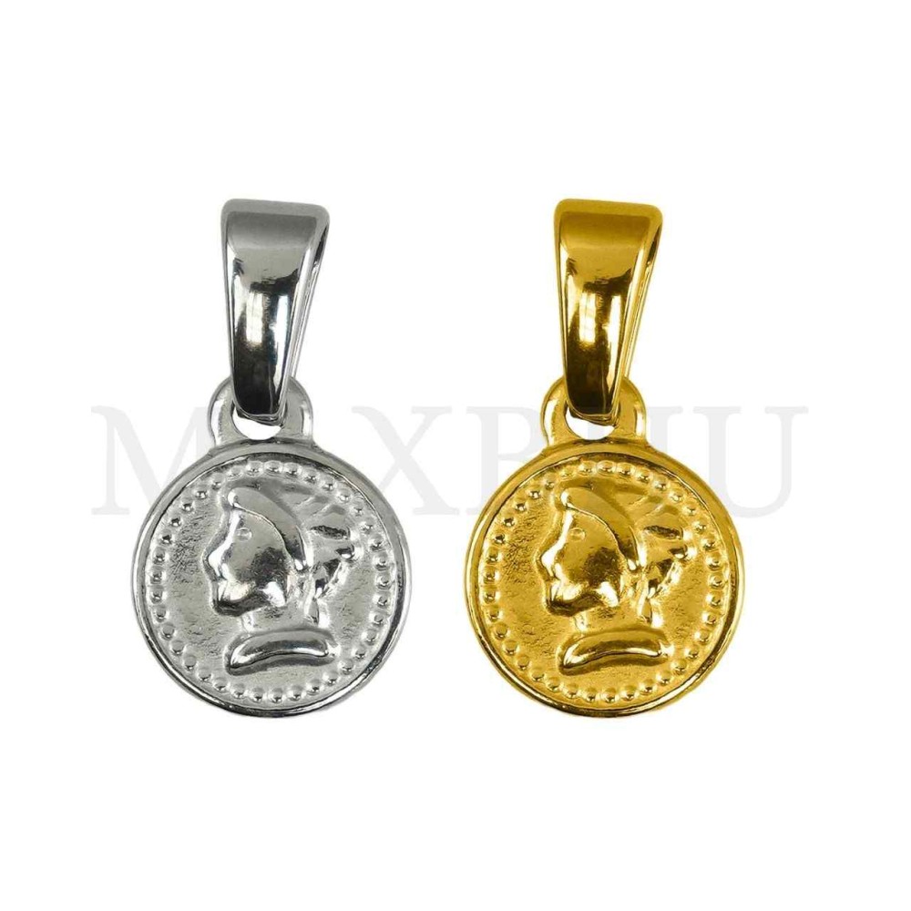 Stainless Steel Coin Pendant 9mm