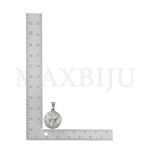 Stainless Steel One Dime Pendant 18mm