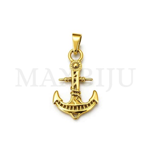 Stainless Steel Anchor Pendant 23x38mm