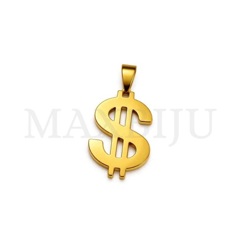 Stainless Steel Money Sign Pendant 19x29mm